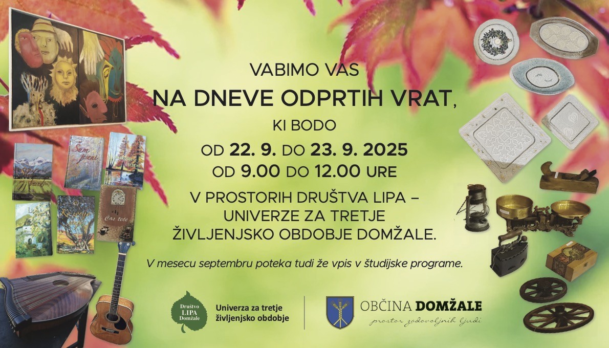 Dnevi odprtih vrat Društva Lipa Domžale